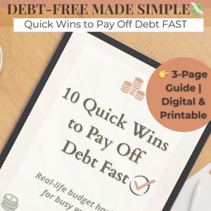 Debt Payoff Guide for Women – Printable Financial Planner for Quick Budget Wins