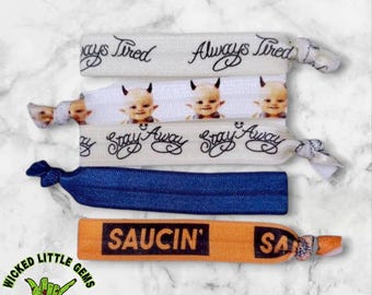 Pack of 5 Post Malone Themed Elastic Hair Ties