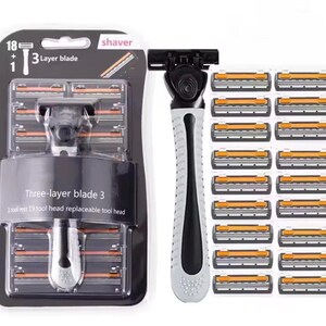 Razor Shaving Three Layer Shaver Reusable Razor Imported Blade Multi ...
