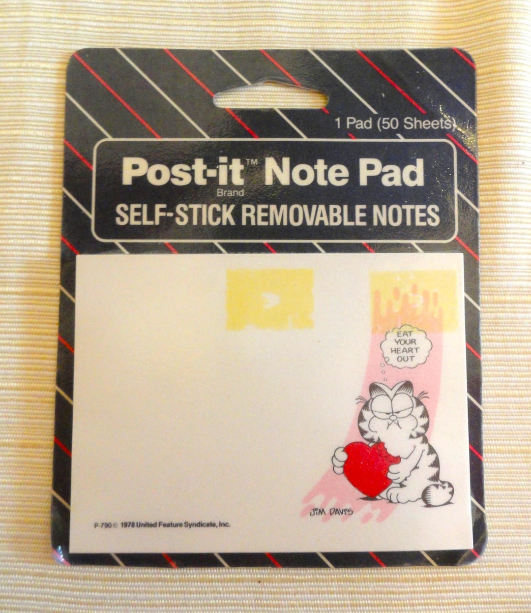 Garfield Notes Vintage Garfield Post-it Note Pad, 50 Sheets 4