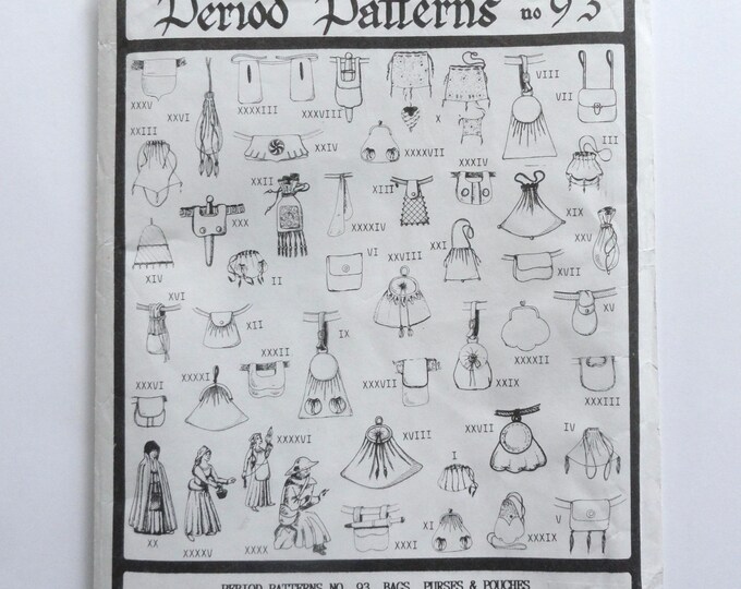 Perod Pattern Period Patterns #93, Medieval Renaissance Bags, Purses & Pouches ...