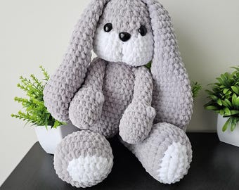No-sew crochet bunny plushie pattern (digital file)