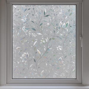 Mosaic Window Privacy Film, Stained Glass Window Cling, Rainbow Window Film, Static Cling Vinyl, Removable Decorative Glass Sticker