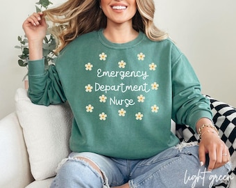 Emergency Department Sweatshirt, Emergency Nurse Sweatshirt, Hospital Sweatshirt, ER Nurse Crewneck, ER Nurse Gift, ER Department Sweat,B027