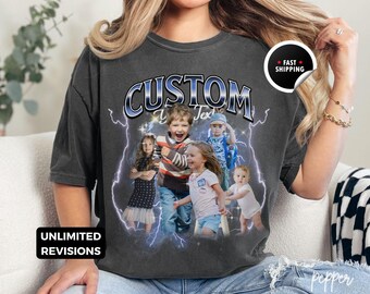 Custom Bootleg Girl friend Tee, Custom Photo Vintage Shirt, Design Your Own Idea, Graphic Wife Husband Tee, Custom Your Own Bootleg, A0207