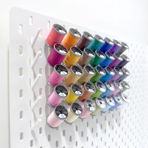 The Good Idea | Thread Holders for IKEA Skadis Pegboard | Sewing Bobbin Threading Needle Scissors Accessories Bracket Wall Mount Hook