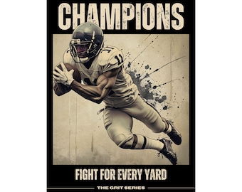Motivational Football Poster: Athlete Mindset Gym Decor