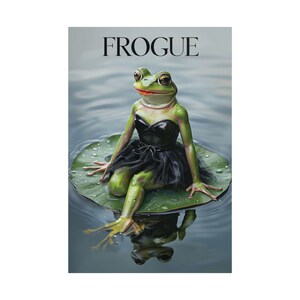 Whimsical Frog Poster Art | Fun Wall Decor, Frog Lover Gift, Home Aesthetic, Unique Art Print, Funny Office Wall Art