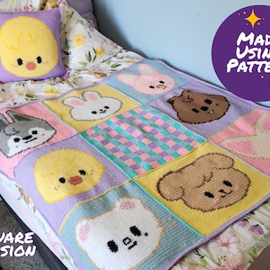 Baby SKZoo Stray Kids Inspired All 8 Characters Crochet Pattern 2 in 1 Square and Applique Versions PDF Only