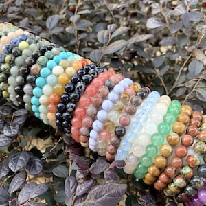 Elegante braccialetto di perline con pietre preziose naturali, gioielli boho fatti a mano per le donne, regalo di braccialetto di perline minimalista per lei