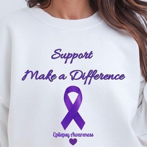 Epilepsy Awareness Sweatshirt, Epilepsy Support Sweatshirt, Ribbon Sweatshirt Epilepsy Gift Sweatshirt, Epilepsy Gift mom and dad Sweatshirt