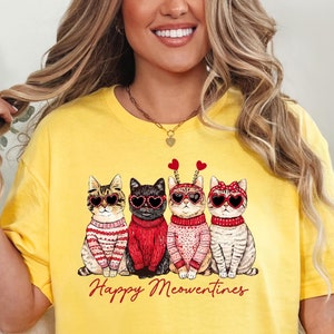 Cute Cat Valentine Shirt, Valentines Day Shirt, Meowentine Valentine Shirt, Funny Valentine Shirt, Valentine Cat Shirt, Valentine Sweatshirt