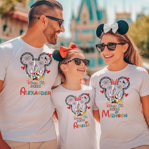 Personalized Disney Trip Shirts, Disneyland Shirts, Disney Vacation T-shirt, Disney Family Matching Shirt, Magical Castle Shirt, Disneyworld
