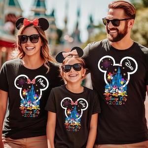 Personalized Disney Trip Shirts, Disneyland Shirts, Disney Vacation T-shirt, Disney Family Matching Shirt, Magical Castle Shirt, Disneyworld