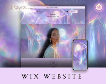 Mystical Wix Website Template: Lavender Boho Feminine Design for Spiritual Businesses in Astrology Tarot