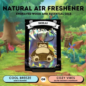 Snorlax Natural Wooden Air Freshener