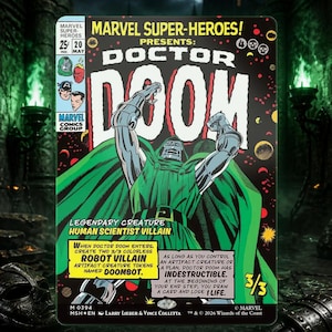 Doctor Doom (Borderless Foil) (0394) - Marvel Super Heroes - Marvel Universe (MTG Proxy)