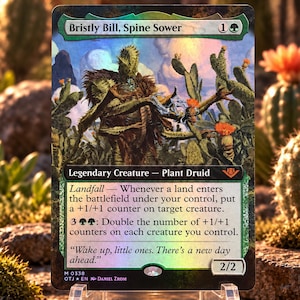 Bristly Bill, Spine Sower (Extended Art Foil) - Outlaws of Thunder Junction (MTG Proxy)