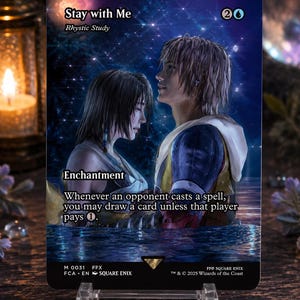 stay with me mtg card // Rhystic Study - Borderless (Foil) (FCA) Stay with Me (Rhystic Study)