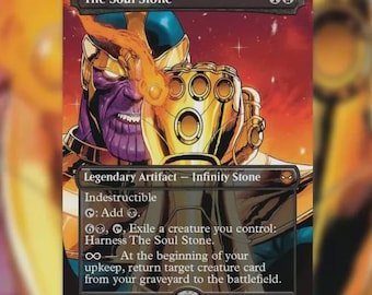 The Soul Stone (Borderless)  *** Foil Available ***Marvel's Spider-Man (MTG Proxy)