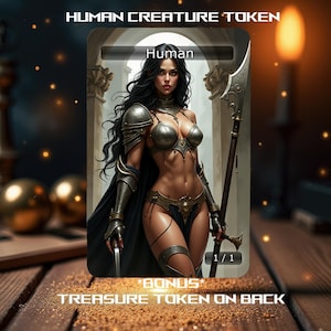 Token de Criatura Humana (MTG) ** Token de Tesouro Bônus no Verso**