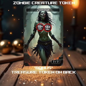 18 + Token de criatura zumbi 2-2 (MTG) ** Token de tesouro bônus no verso **