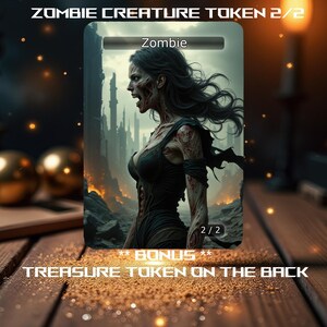 Token de criatura zumbi 2-2 (MTG) ** Token de tesouro bônus no verso **