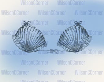 Fichier png de coquillages rétro des années 90, téléchargement numérique pour amoureux de l'océan, voyage png, sirène png, sublimation esthétique côtière preppy, Coquette Bow Beach png thumbnail