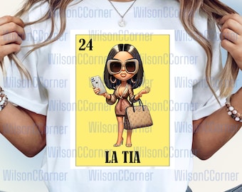 La Tia Fresa Png, sublimation drôle de La Tia Fresa, téléchargement numérique de parodie de bingo mexicain,