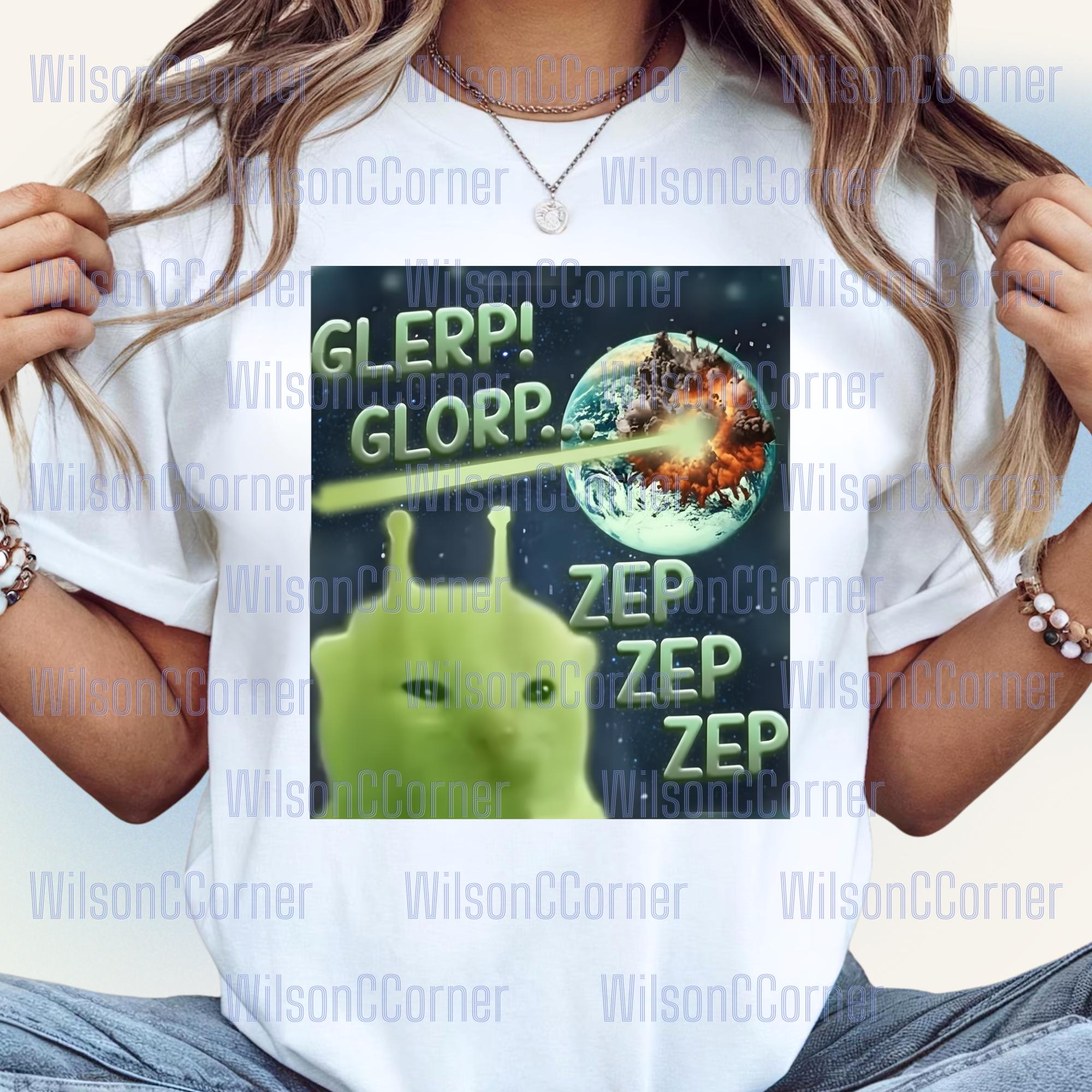 Glorp Glerp Goofy Alien Cat Funny Png, Dank Meme Sublimation, Brainrot ...