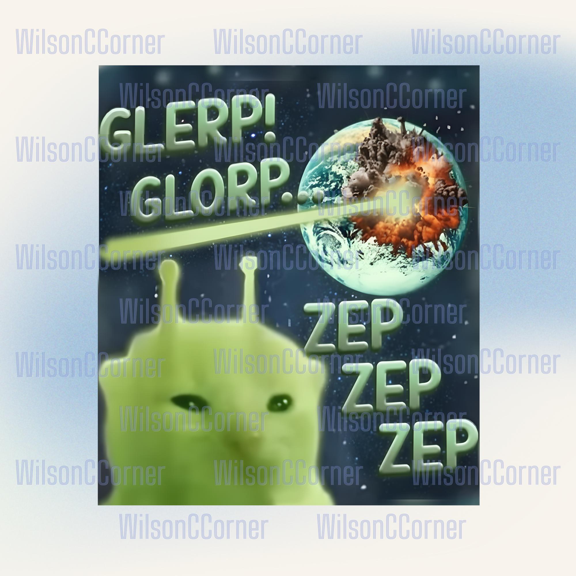 Glorp Glerp Goofy Alien Cat Funny Png, Dank Meme Sublimation, Brainrot ...