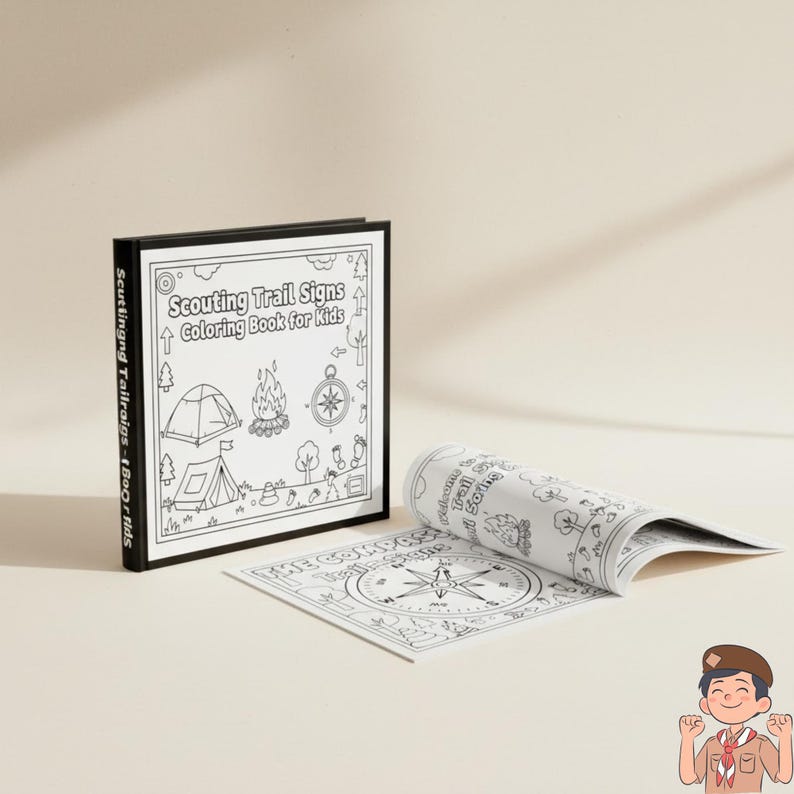 Scout Guide Sticker Scout Trail Signs Guide – Coloring Book + Stickers (PDF) - Etsy