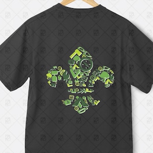 Scouting Digital Design – Fleur-de-lis with Outdoor Activity Icons