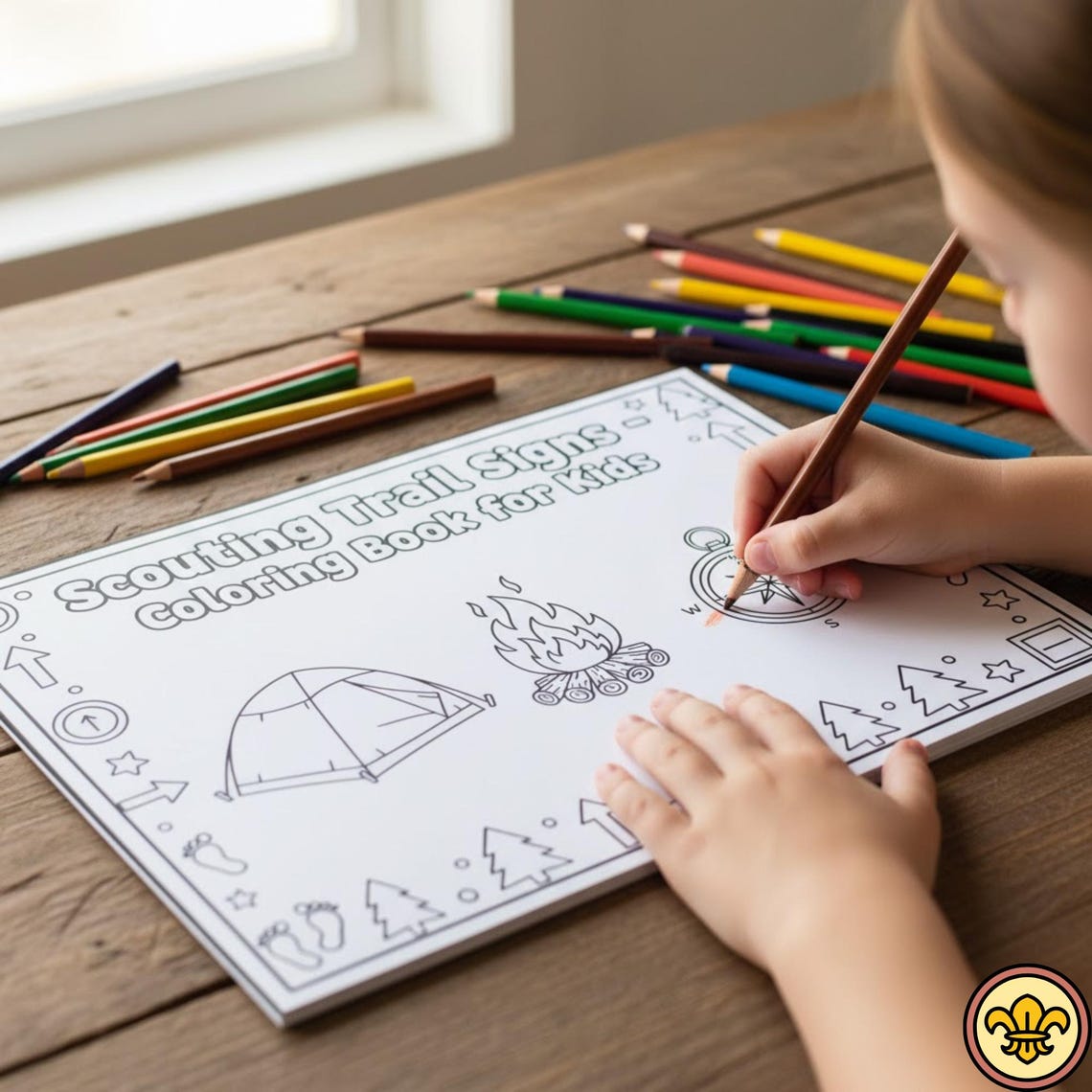 Scout Guide Sticker Scout Trail Signs Guide – Coloring Book + Stickers (PDF) - Etsy