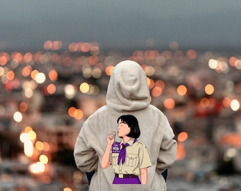 Scout Girl Whistle Illustration – Feminist Adventure Clipart (PNG Digital Download)