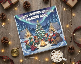 Scouts Christmas Adventure Coloring Book, Holiday Kids Activity (PDF)
