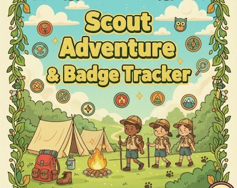 Scout Adventure & Badge Tracker PDF – Kids Camping  Outdoor Fun