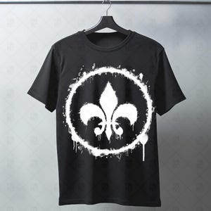 Scouting Digital Design – Fleur-de-lis Graffiti Style Emblem for T-Shirts, Posters & Gifts