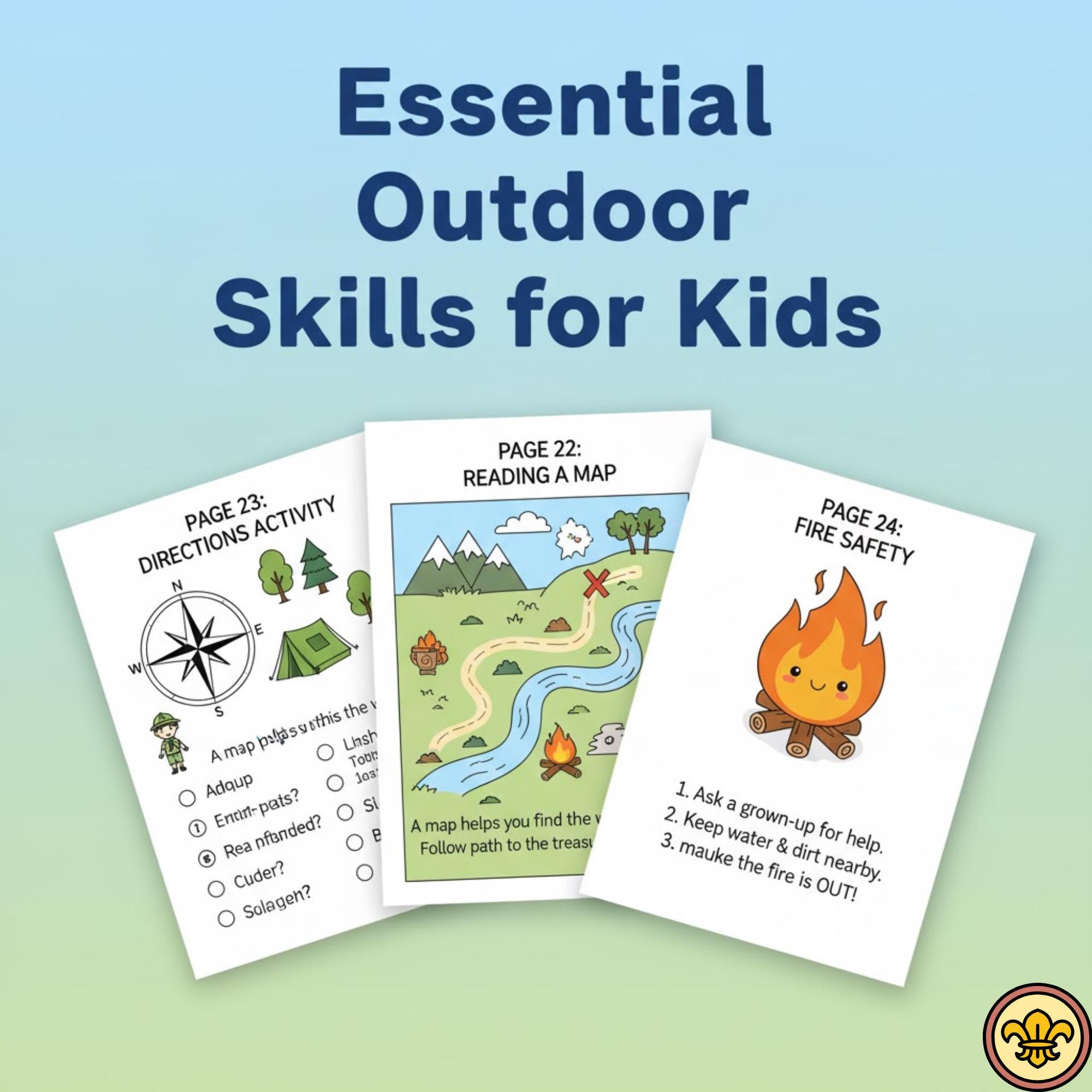 Scooting Activity Scouting Activity Book for Kids | Trail Signs, Outdoor Skills (PDF ...