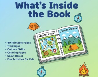 Scouting Activity Book for Kids | Trail Signs, Outdoor Skills (PDF Instant Download)