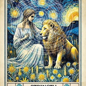 Stärke Kaiserin Tarot Digitale Karte 20x30