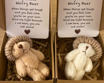 My Little Worry Bear, Little Bear Hug.  **orders placed between 28 June & 7 July will not be processed until 8 July due to holiday**