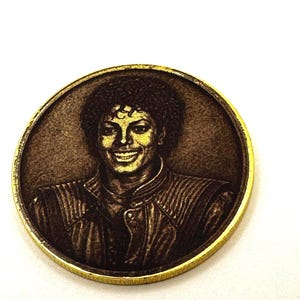 Pièce Commémorative Michael Jackson - Dorée, 40 Mm, 30 G, Avec étui Transparent, Collection
