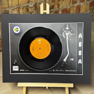 ABBA – Take A Chance On Me (Single auf einem Plattenspieler) Vinyl-Wandbild