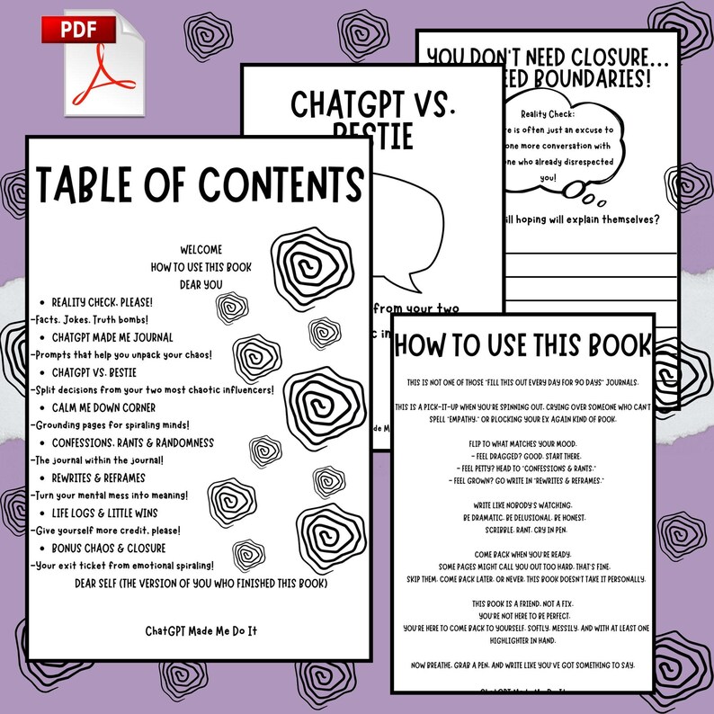Chatgpt Made Me Do It Self Discovery Journal PDF Download Digital ...