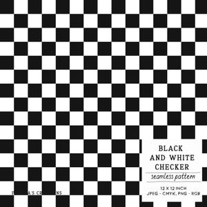 black and white checker seamless pattern, Monochrome gingham checkerboard, classic checker repeating tile design. Timeless Vintage Tile.