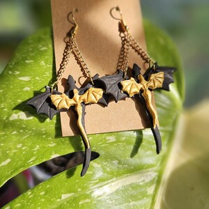 Book Dragon Earrings