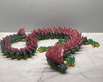 Flexible TPU (feels like rubber) – 27&quot; Long | Vibrant, Articulated Dragon!