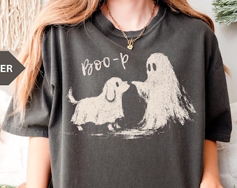 Boo-P Ghost Dog Shirt, Cute Halloween Dog Tee, Funny Ghost Puppy Shirt