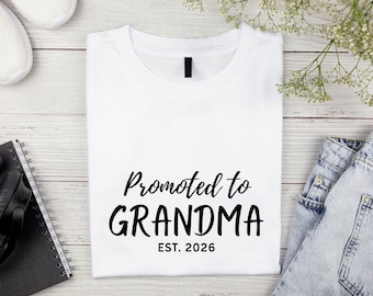 Promoted to Grandma, Promoted to Grandpa, First Time Grandma, Grandma Shirt, Grandpa Reveal, Grandpa Shirt, Grandma Reveal Tee, Grandma Gift